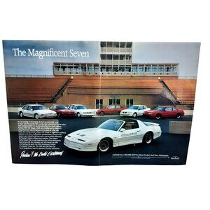 1989 Pontiac Magnificent Seven Indy 500 Two Page Ad Trans Am Bonneville